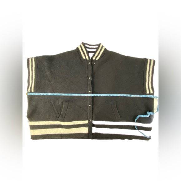 Free People Pep Rally Stripe Poncho Sweater Jacket - Picture 7 of 12